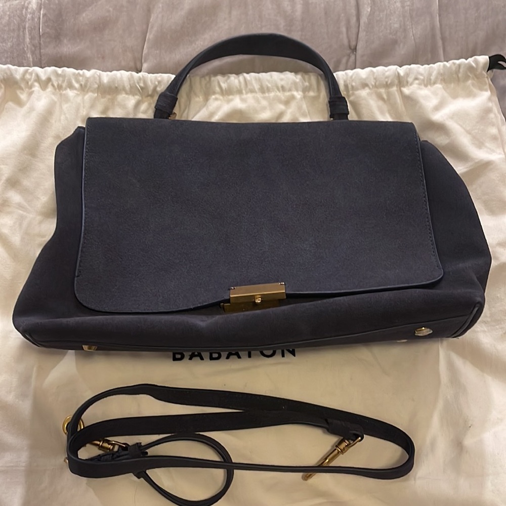 Aritzia Babaton dark Periwinkle purse with removable strap - Picture 3 of 11